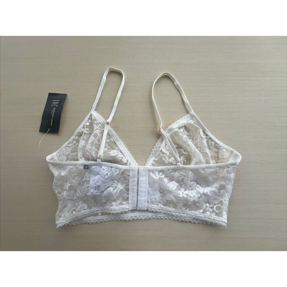 INC International Concepts Lace Bralette White - Picture 3 of 3